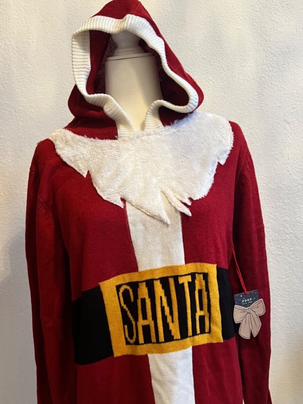 Holiday Ugly Sweater Santa Clause Suit Hooded Sweater